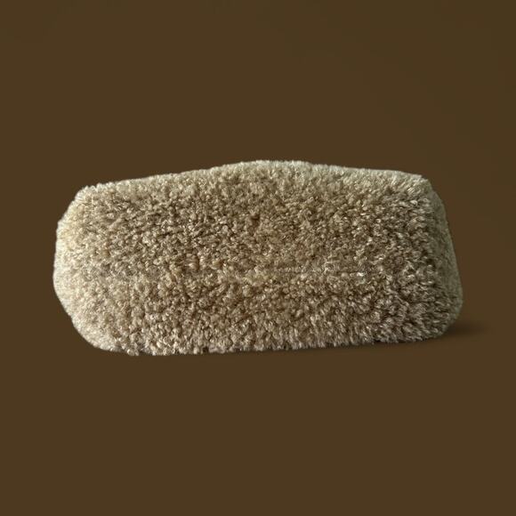 $128! By Anthropologie Belted Sherpa Tote Bag In Tan Sample - Picture 4 of 7